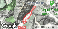 Track GPS Dzień 0: Argentiere - Chamonix - Argentiere